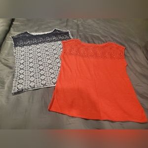 Loft lace applique top bundle